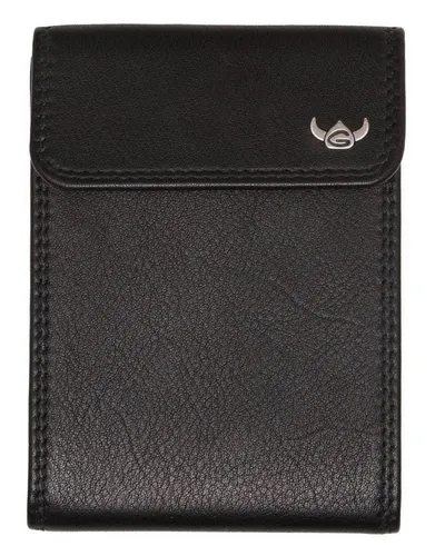 Golden Head Kartenetui Credit Card Case aus echtem Leder - Hochwertiges Etui mit RFID-Schutz, ideal für Kredit- und Visitenkarten. Bietet Ordnung und Übersicht mit 10 abnehmbaren Sichtfächern und verstellbarem Druckknopf.