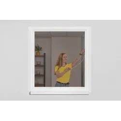 SCHELLENBERG Insektenschutz-Fensterrahmen Easy Click - Insektenschutzrahmen für Fenster, ohne Bohren montierbar. Mit hochwertigem Fiberglasgewebe, UV-beständig und kürzbar für individuelle Anpassung.