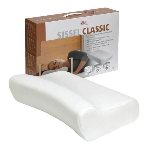 Sissel Kopfkissen Nackenkissen Classic L, orthopädisches Kissen mit Memory-Schaum - Gesunder Schlaf: Orthopädisches Kissen mit formstabilem Memory-Schaum, ideal für einen erholsamen Schlaf und geeignet für Allergiker.