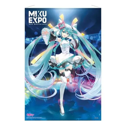 POPbuddies Hatsune Miku Wandrolle 10th Anniversary Limited Edition - Wandrolle im Format 61 x 91 cm, ideal für Fans von Hatsune Miku, perfektes Sammlerstück zur Feier des 10-jährigen Jubiläums.