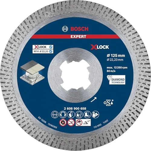 Bosch Expert HardCeramic Diamanttrennscheibe Ø 125 mm - Schleif- & Trennscheiben, ideal für präzises Trennen von harten Materialien dank langlebiger Diamantbeschichtung.