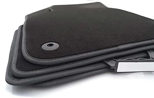 Fußmatten passend für Octavia IV 4 Premium Velours Matten Set Autoteppiche 4-teilig, Schwarz