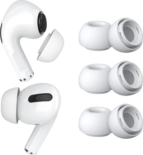 MMOBIEL 3 Paar Ersatz-Ohrstöpsel für AirPods Pro - Silikon Ohrstöpsel Spitzen M – Weiß