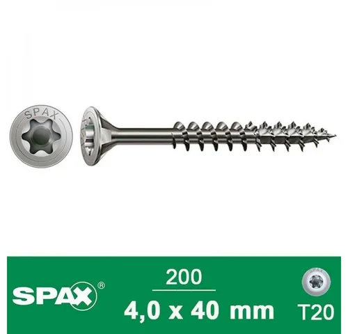 SPAX Spanplattenschraube SPAX A2 ROSTFREI TRX 4X40 200 ST