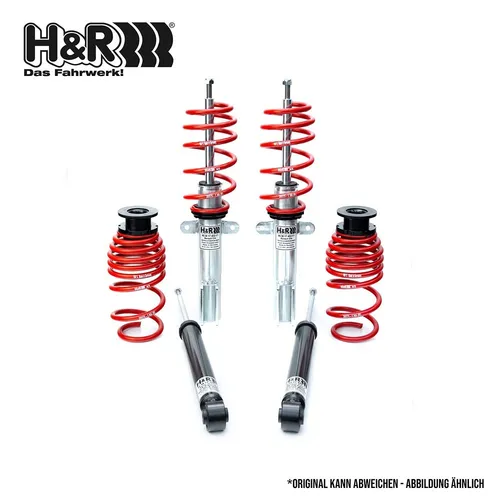 H&R Gewindefahrwerk Twin-Tube für Audi/Seat/VW - Sport-Gewindefahrwerk mit verzinkter Bauweise, optimiert für Fahrkomfort und Handling bei Mehrl.-HA ab 986kg.