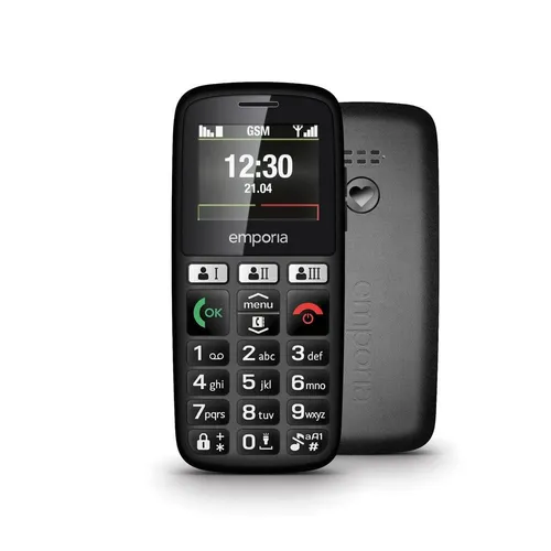 Emporia HAPPY - Einfaches Handy mit großen Tasten - Handys ohne Vertrag: Das emporiaHAPPY bietet extragroße, beleuchtete Tasten, eine Notruftaste und eine benutzerfreundliche Bedienung – perfekt für alle, die einfach telefonieren möchten.