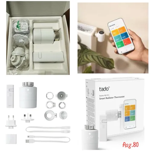 tado smartes Heizkörperthermostat Wifi Starter Kit V3+ - inkl. 1 x Thermostat, digitale App Steuerung für Alexa, Siri und Google Assistant, flexibel und langlebig