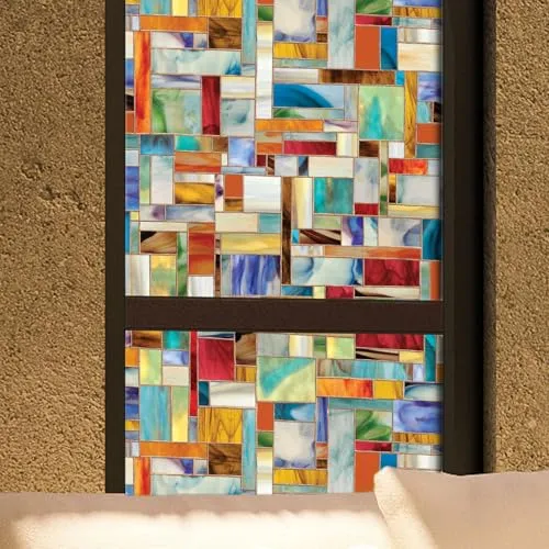 Artscape Fensterfolie 61 x 92 cm - Fensterfolie mit strukturiertem Glas- und Buntglas-Effekt. Schafft Privatsphäre, bietet UV-Schutz und ist leicht anzubringen – ideal für jedes Fenster.