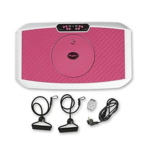 VITALmaxx Vibrationstrainer 200 Watt - Vibrationsplatte mit 99 Vibrationsstufen und 9 Programmen für effektives Training, inklusive Fernbedienung und Expanderbänder für vielseitige Übungen.