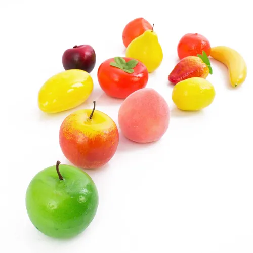 Kunstpflanze Künstliches Früchte Mix im Beutel - 12 Stück Obst-Deko für Innenräume - Hochwertiger Kunstfrüchte-Mix von artplants, ideal zur kreativen Dekoration. Perfekt für langlebige Akzente in Ihrem Zuhause. Lieferung ohne Dekoration und Übertöpfe.