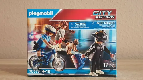 Playmobil 70573 Polizei-Fahrrad Verfolgung des Taschendiebs  Neu-OVP