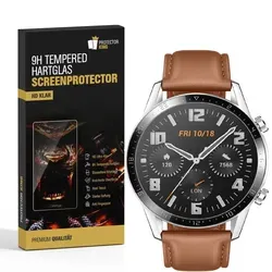 1x 9H Hartglas für Samsung Galaxy Watch 46mm Displayschutz Panzerfolie Schutzglas KLAR Panzerglas Schutzfolie Displayglas Glasfoli