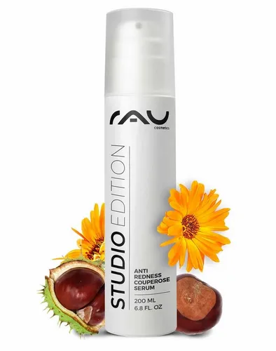 RAU Cosmetics Anti Redness Couperose Serum - Serum für empfindliche Haut, wirkt gezielt gegen Couperose und Rötungen, enthält gefäßstabilisierende Rosskastanie für sichtbar beruhigte Haut.