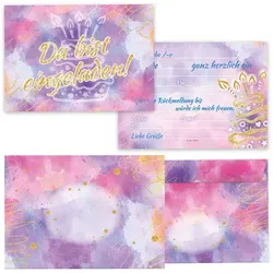 LIMONIA Einladungskarten zum Geburtstag Einladungen mit Umschlägen Karten Aquarell, Einladungskarten mit Umschlägen zum Geburtstag Aquarell Torte