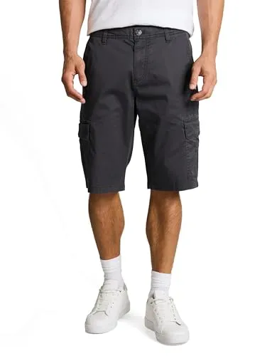 TOM TAILOR Herren Bermuda Shorts - Moderne Cargo Shorts mit praktischen Taschen und bequemer Passform. Ideal für Alltag und Büro, gefertigt aus pflegeleichter Baumwolle mit Elasthan für optimalen Tragekomfort.