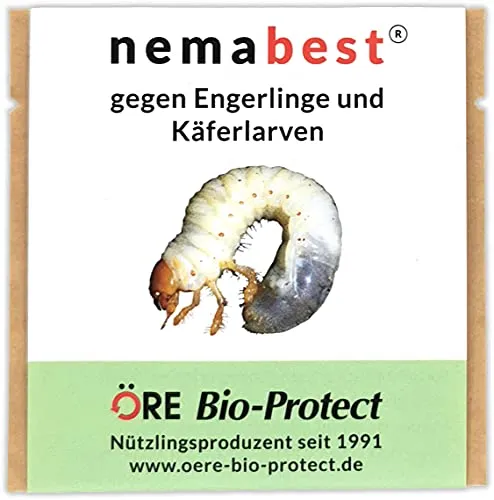 nemabest® HB Nematoden für 50m² - Biologische Schädlingsbekämpfung - Nützliche Insekten zur Schädlingsbekämpfung, effektiv gegen Engerlinge und Käferlarven, absolut ungefährlich für Menschen und Pflanzen.