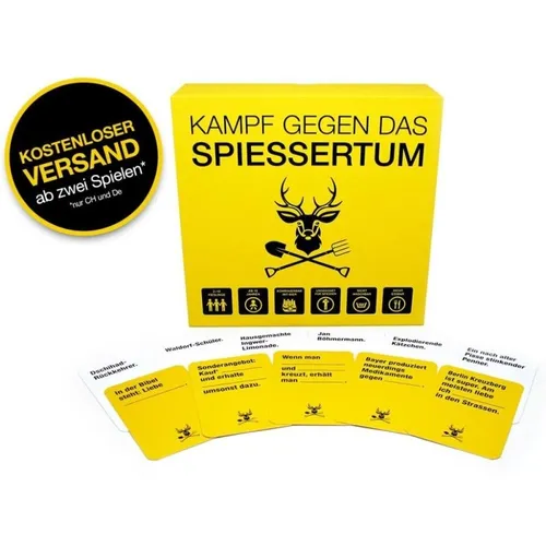 KAMPFHUMMEL Kampf gegen das Spiessertum - Fieses Kartenspiel für schwarzen Humor, 600 hochwertige Karten für endlosen Spielspaß