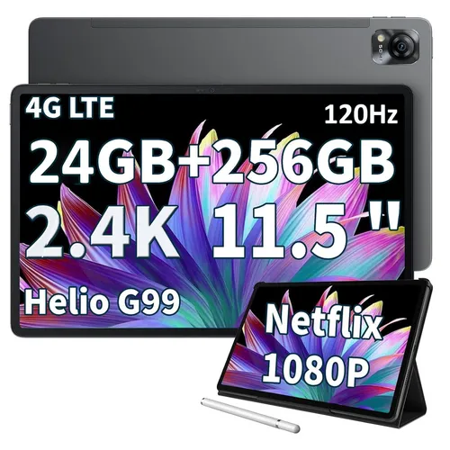 Blackview Mega 1 12GB/256GB Tablet - Tablet mit 11,5 Zoll 2,4K-Display und 120 Hz, ausgestattet mit einem leistungsstarken MediaTek Helio G99-Prozessor und 50 MP Kamera für brillante Bilder.