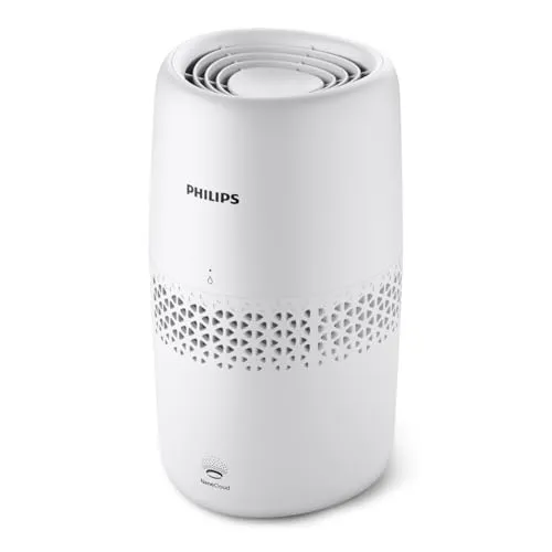 Philips Luftbefeuchter HU2510 - 2 Liter, für Räume bis 31 qm, mit NanoCloud Technologie und extra leisem Nachtmodus