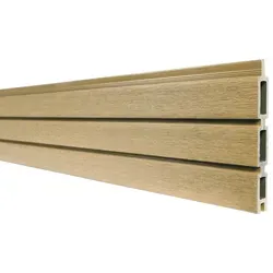 FIBERDECK WPC Modern Sichtschutz Windschutz Zaun für Garten - Stilvoller Steckzaun aus WPC für Ihren Garten. Robuste Bauweise in Red Cedar, ideal für Privatsphäre und Windschutz. Einfach zu montieren und langlebig.