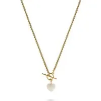 GMK Collection Kette 89201546 Edelstahl mit Perle - Edelstahlkette von GMK Collection, elegant in Gelbgold mit einer stilvollen Perle, perfekt für besondere Anlässe oder den Alltag.