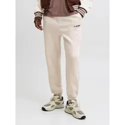 JACK & JONES Relaxed Fit Jogginghose für Herren - Bequeme Jogginghose im Relaxed Fit mit stylischem Print, hergestellt aus 80% Bio-Baumwolle und 20% recyceltem Polyester für nachhaltigen Komfort.