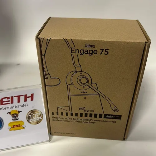 Jabra Engage 75 On-Ear DECT Mono Headset - Skype for Business zertifiziert, noise-cancelling, bis zu 150 Meter Reichweite und 13 Stunden Gesprächszeit
