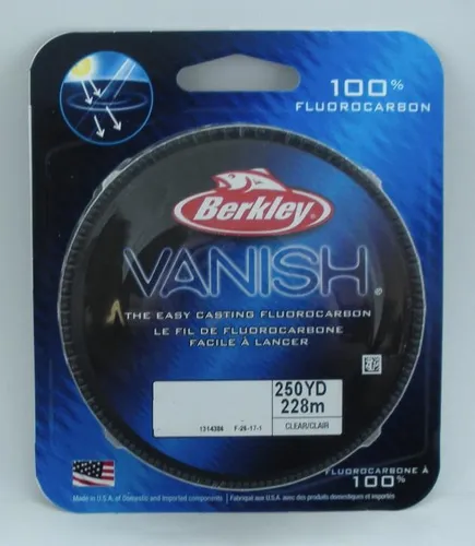 Berkley 1314387 VNFS12-15 Vanish Fluorocarbon Schnur 10 lb. Test 250 Yards