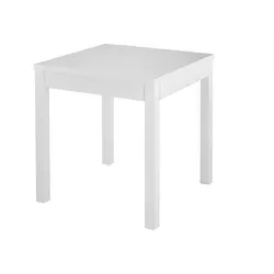 ERST-HOLZ Küchentisch - Kleiner Massivholztisch in Weiß - Esstisch aus massiver Kiefer 75 x 75 cm, ideal für 2-4 Personen. Robuste Konstruktion und waschweiß lackiert, passt zu jedem Einrichtungsstil. Hergestellt aus nachhaltig bewirtschaftetem Holz.