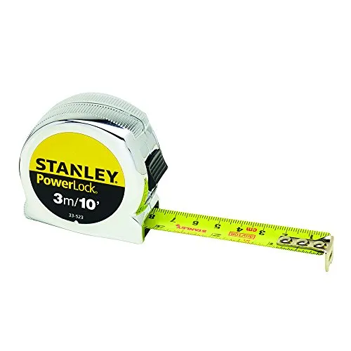 Stanley STA033523 Micro Powerlock Classic Klebeband, Doppelskala, 3 m Länge x 19 mm Breite