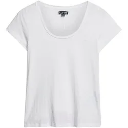 Superdry Damen Scoop Neck Tee C4-Basic Non-Printed T.Shirt (W), weiß, 40