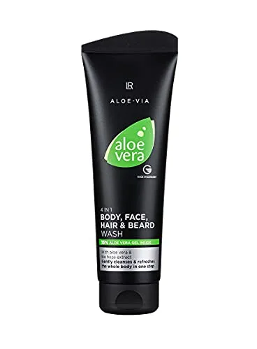 LR Aloe Vera Mens Essentials MännerPflege 4in1 Körper-, Gesicht-, Haar- und Bart-Shampoo