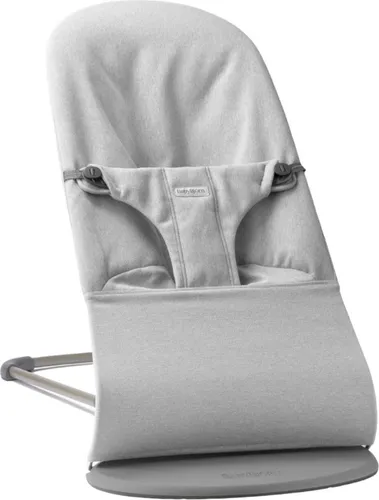BabyBjörn Babywippe Bliss, Gewebt Melange, Hellgrau - Ergonomische Babywippe für 0-2 Jahre, unterstützt die natürliche Schaukelbewegung und bietet optimalen Komfort für Babys von 3,6–13 kg.