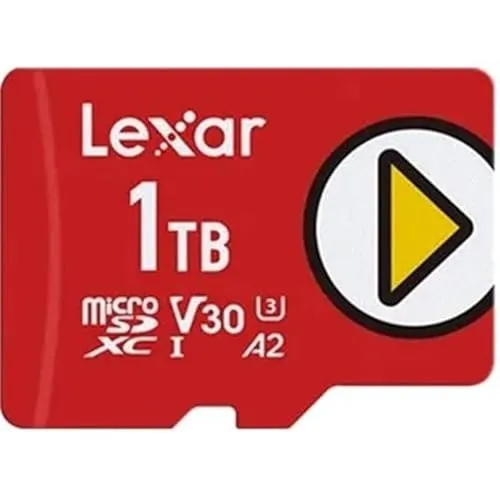 Lexar PLAY microSDXC UHS-I Karte 1TB - Hochgeschwindigkeits-Speicher für Gamer - Speicherkarten für tragbare Konsolen und mobile Geräte mit 1TB Kapazität, bis zu 205 MB/s Lesegeschwindigkeit und optimiert für 4K Videoaufnahmen.