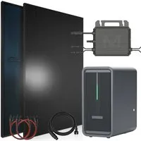 SUNNIVA® 920W Balkonkraftwerk mit 2,24 kWh Speicher - Balkonkraftwerk für effiziente Energiegewinnung mit bifazialen Solarmodulen, bietet hohe Leistung und einfache Installation für Balkon oder Garten.