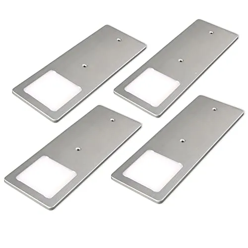 kalb | LED Unterbauleuchten silber 5W - Flache Küchenleuchte im 4er Set - Unterschrank Beleuchtung mit elegantem Design, extrem flach und leistungsstark mit 5W und 380 Lumen für optimale Ausleuchtung.