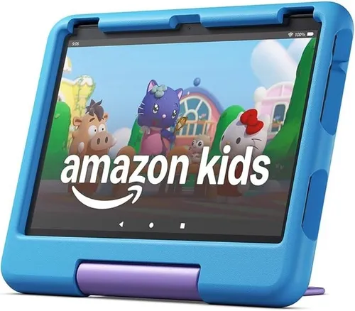 Amazon Fire HD 10 Kids-Tablet (2023) 32 GB - Blau für Kinder - Tablets für Kinder ab Vorschulalter, mit 3 GB RAM und kinderfreundlicher Benutzeroberfläche für sicheres Surfen und Lernen.