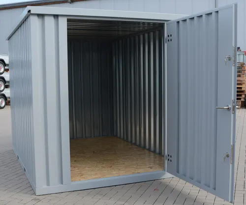 Lagercontainer Grau RAL7040 Werkzeugcontainer Lagerbox Gartenhaus Geräteschuppen