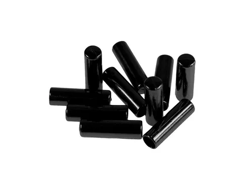 maDDma Knopf 10er Kordelenden Metall 5x17mm für 4mm Kordel, Schnur Endstück