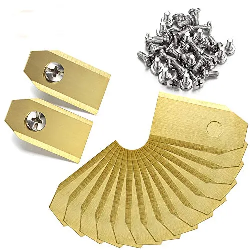 45x Titan Messer Klingen, Rasenroboter Messer für alle Husqvarna Automower, Gardena, Yardforce Mähroboter - (3g - 0,75mm) + 45 Schrauben