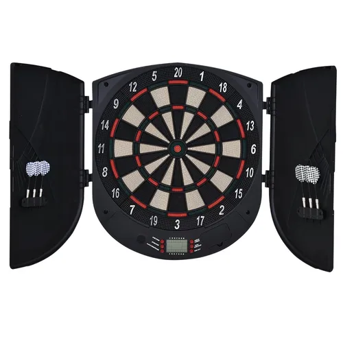 HOMCOM Dartscheibe Dart-set mit automatischer Wertung - Zielscheiben für bis zu 8 Spieler, mit LCD-Anzeige für einfache Punkteverfolgung – perfekt für spannende Darts-Abende!