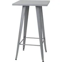 Chefgastro Stehtisch Grau, Quadratisch 60x105 cm - Moderner Stehtisch aus robustem, pulverbeschichtetem Metall, ideal für Events oder Zuhause. Stabile Konstruktion mit Gummifüßen für sicheren Stand und integrierter Fußstütze – schnell montiert und vielseitig einsetzbar.