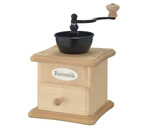ZASSENHAUS Kornmühle Getreidemühle Buche natur - Hochwertiges Zassenhaus-Mahlwerk aus Spezialstahl, ideal für frisches Mehl zu Hause