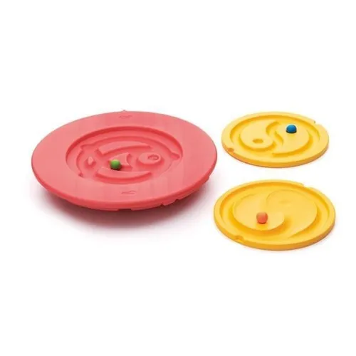 Weplay KP0004.1 Tai Chi Taiji Balance Board rot, Größe S - Sonstige Sportspiele: Fördert Gleichgewicht und Konzentration bei Kindern ab 3 Jahren, belastbar bis 60kg, inklusive austauschbarer Elemente und 3 Bälle für abwechslungsreichen Spielspaß.