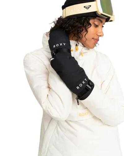 ROXY Jetty Snowboardhandschuhe für Damen, Größe S, weiß - Hochwertige Snowboardhandschuhe aus Kunstfaser mit ROXY DryFlight® Technologie und wasserabweisender Imprägnierung. Ideal für den Wintersport, bieten sie optimalen Schutz und Wärme.