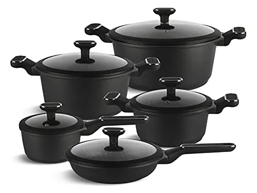 Edenberg 12 TLG topfset induktion, töpfe & pfannen beschichtet, kochtopf Set | induktions töpfe Set, kochtöpfe, töpfe induktion | kochgeschirr Set, topfset induktionsgeeignet