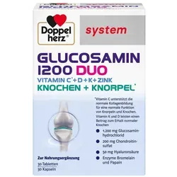 Doppelherz Glucosamin 1200 Duo System Kombipackung 60 St - Nahrungsergänzungsmittel zur Unterstützung der Gelenkgesundheit, mit zwei effektiven Wirkstoffen für optimale Ergebnisse.