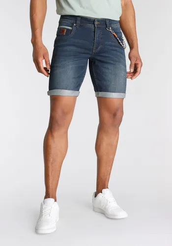 Bruno Banani Jeansshorts (Set, 2-tlg., mit Band) bequemer Sitz, gerade Beinform, mit praktischen Taschen, dark blue us