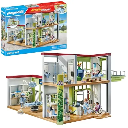 Playmobil Modernes Krankenhaus (71615) - Action Heroes Konstruktions-Spielset mit 165 Teilen, kreatives Spielvergnügen für Kinder ab 4 Jahren