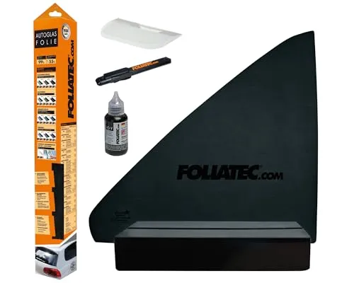 Foliatec Scheibentönungsfolie BLACKNIGHT Superdark 76 x 300 cm - Fensterfolien mit 95% Verdunkelung, bietet optimalen Sicht- und UV-Schutz, ideal für 3-Türer, inkl. Montagematerial und 5 Jahre Garantie.